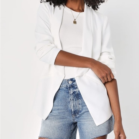 NWOT  Blazer Bundle Miss Punctuality Magenta Lightweight Blazer White & Magenta - Picture 5 of 10